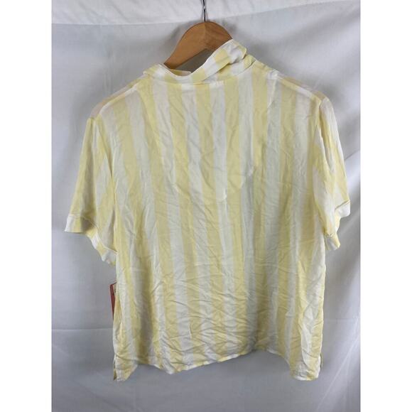 NWT Shady Lady Yellow Button Down Pajama Top L - Picture 4 of 4